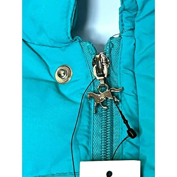 Shayanne Womens Puffer Vest size 8-10 Pockets Western Cowgirl Turquoise NWT - Picture 5 of 13